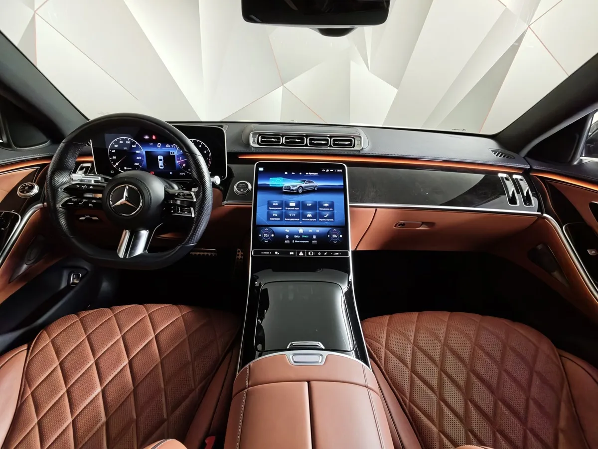 Mercedes-Benz S-Класс Long 500 4MATIC (449 л.с.) Черный в АВИЛОН. Слайд №14