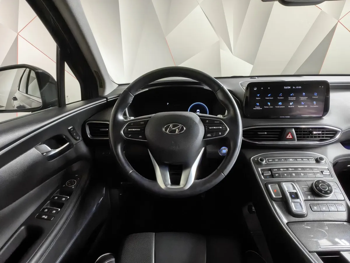 Hyundai Santa Fe 2.2 CRDi AWD 8AT (200 л.с.) High-Tech Синий в АВИЛОН. Слайд №20