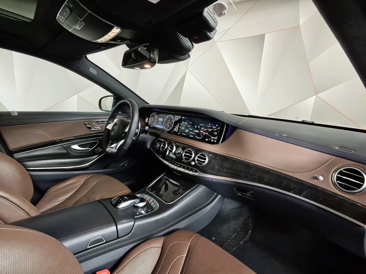 Mercedes-Benz S-Класс S 500 7G-Tronic Plus 4Matic длинная база (455 л.с.) Черный в АВИЛОН. Слайд №12