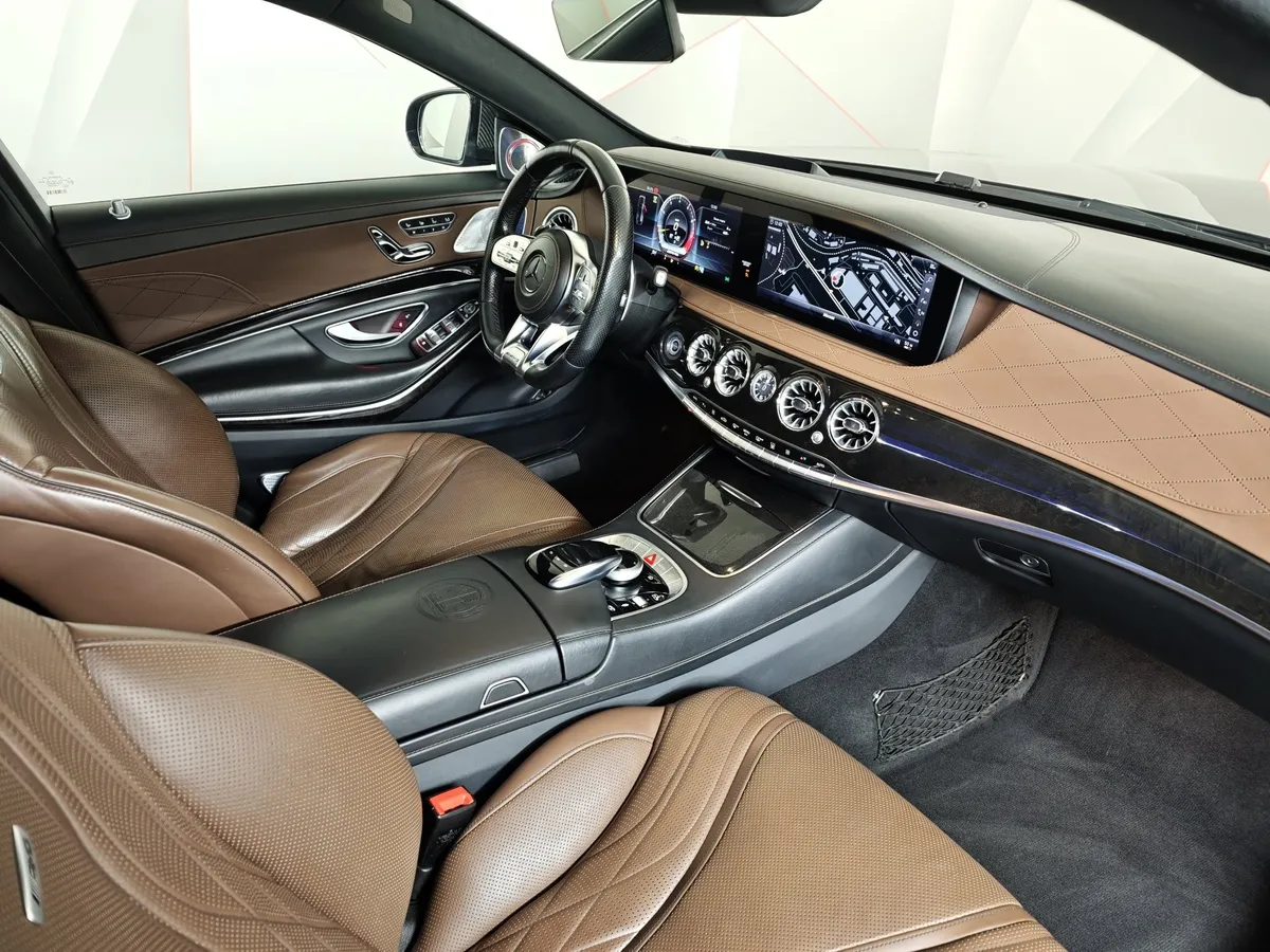 Mercedes-Benz S-Класс S 63 AMG 4Matic Speedshift Plus 7G-Tronic длинная база (585 л.с.) Черный в АВИЛОН. Слайд №13
