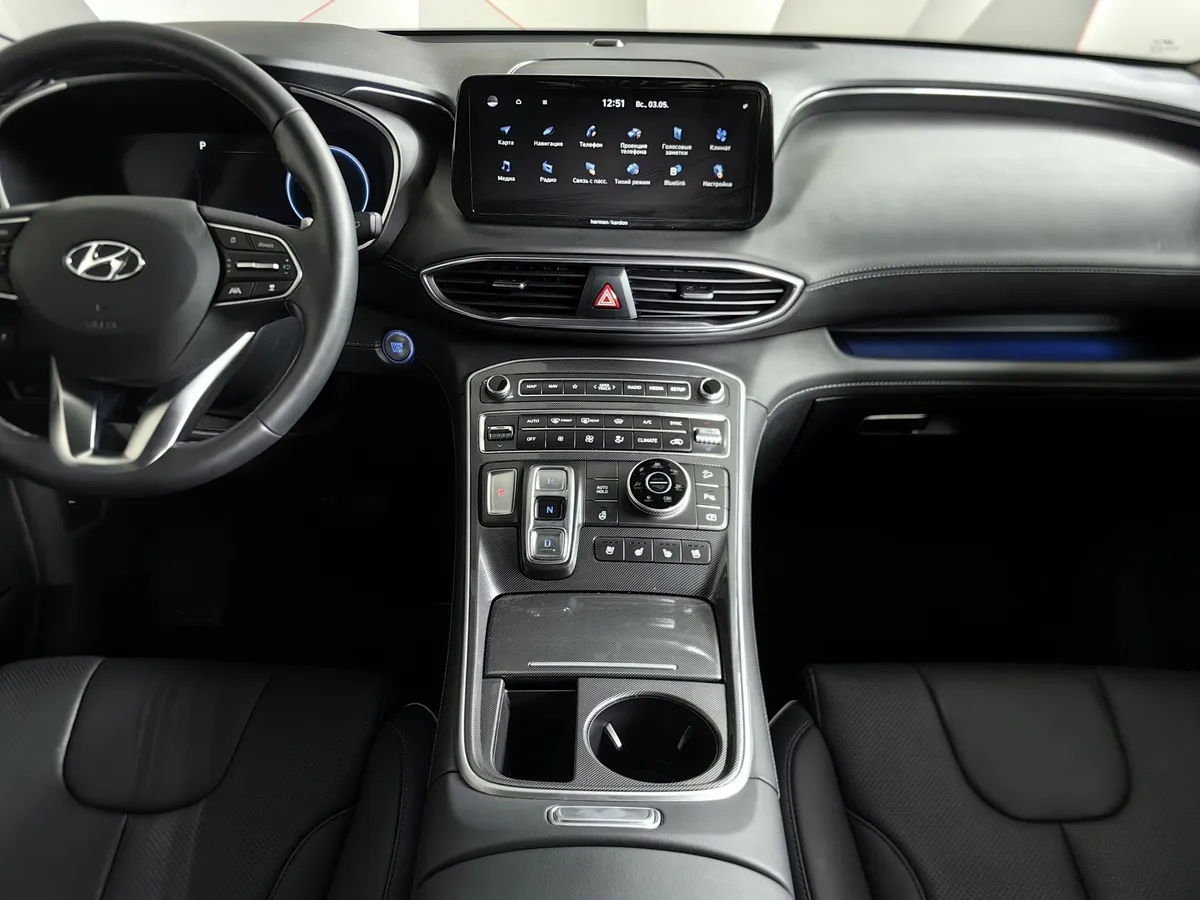 Hyundai Santa Fe 2.2 CRDi AWD 8AT (200 л.с.) High-Tech Белый в АВИЛОН. Слайд №15