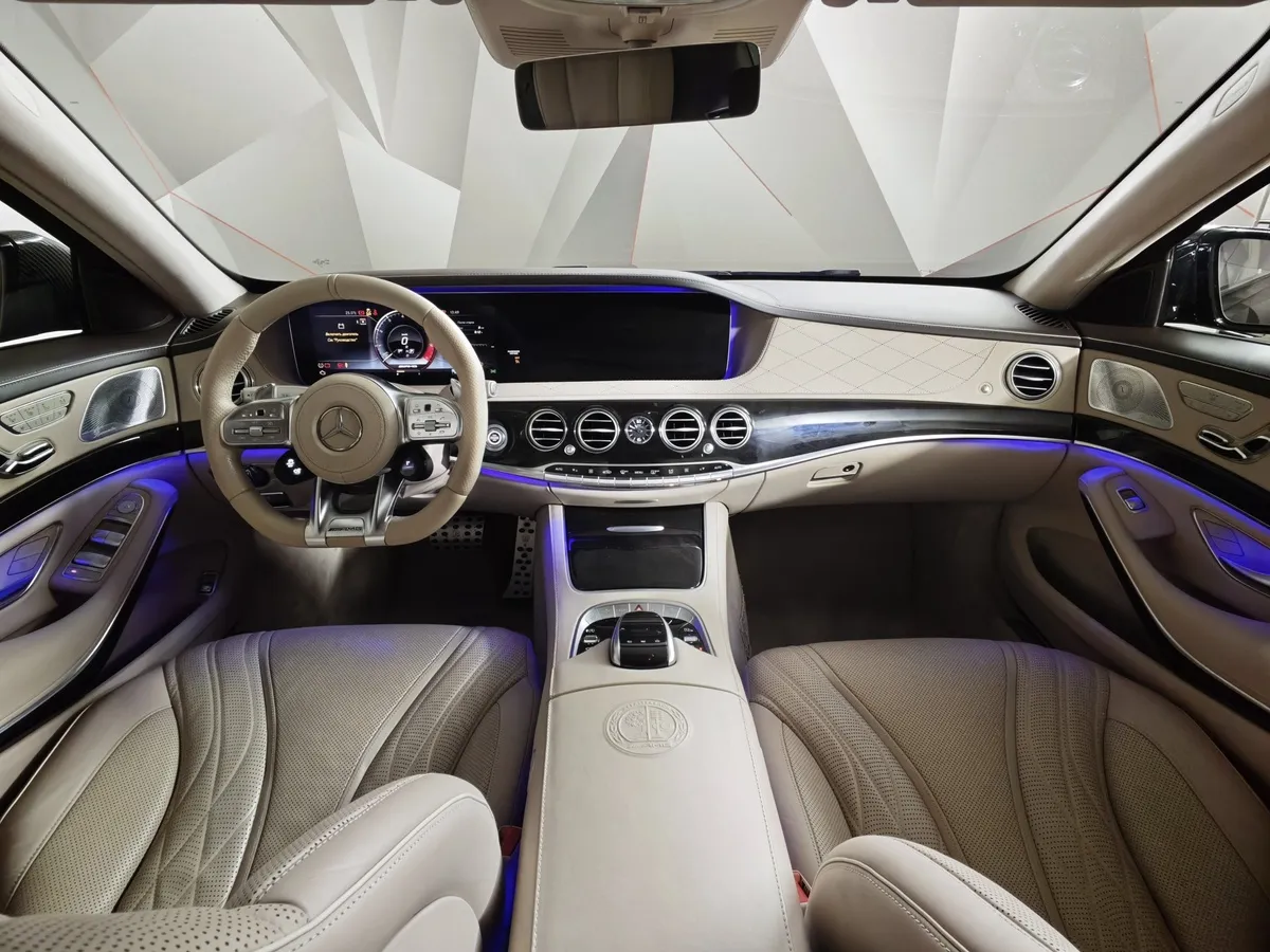 Mercedes-Benz S-Класс S 63 AMG 9G-Tronic 4Matic+ длинная база (612 л.с.) Черный в АВИЛОН. Слайд №14