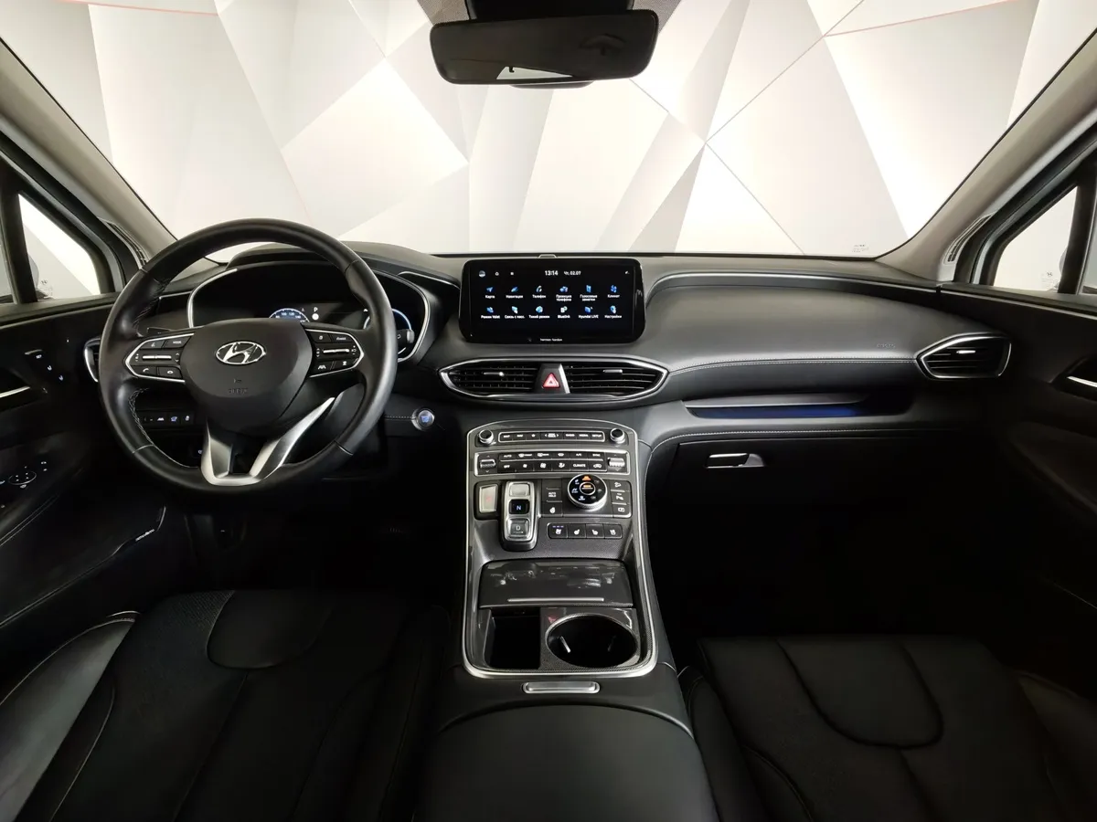 Hyundai Santa Fe 2.2 CRDi AWD 8AT (200 л.с.) High-Tech Белый в АВИЛОН. Слайд №14