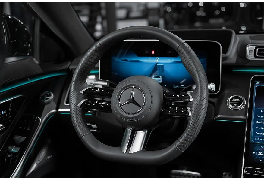 Mercedes-Benz S-Класс S 450 d 9G-TRONIC 4MATIC (330 л.с.) Черный в АВИЛОН. Слайд №12