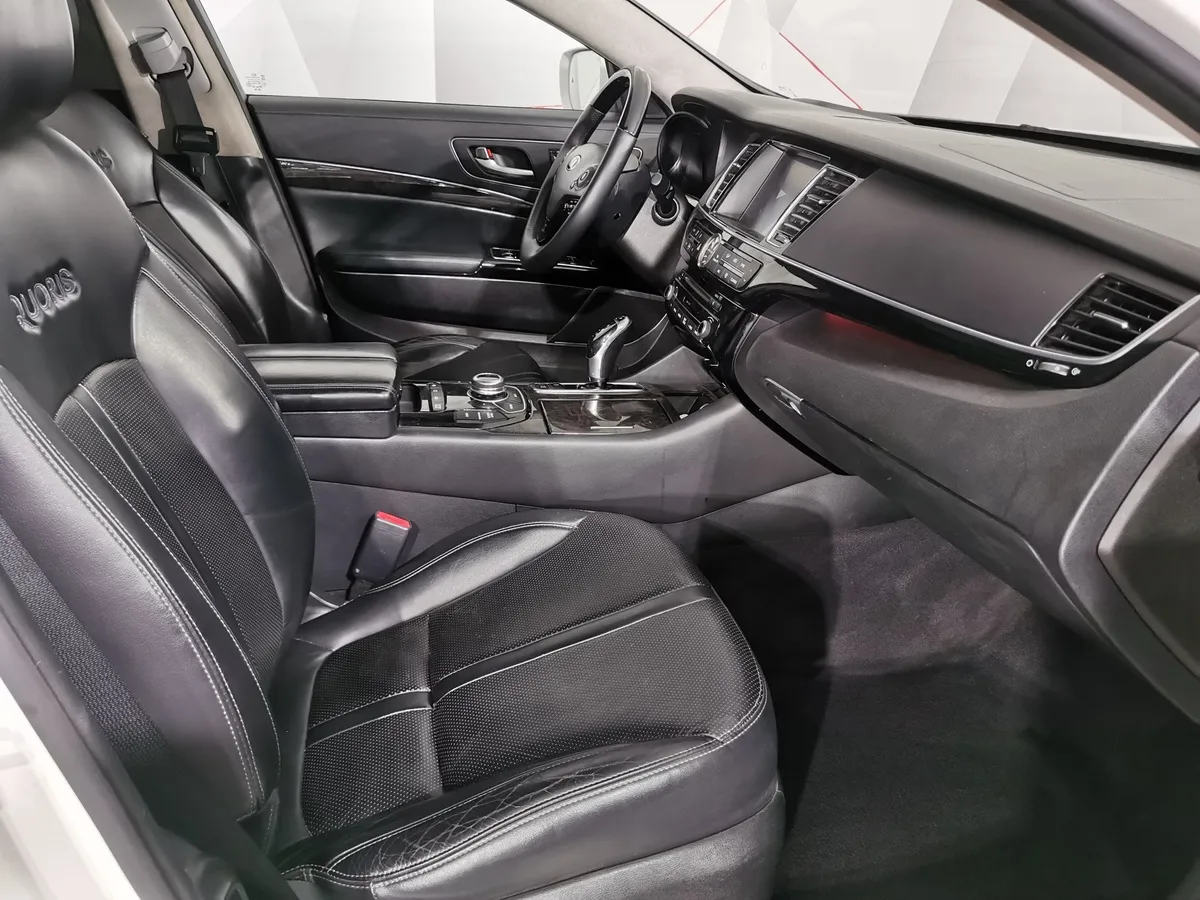 Kia Quoris 3.8 AT (334 л.с.) Premium Белый в АВИЛОН. Слайд №12