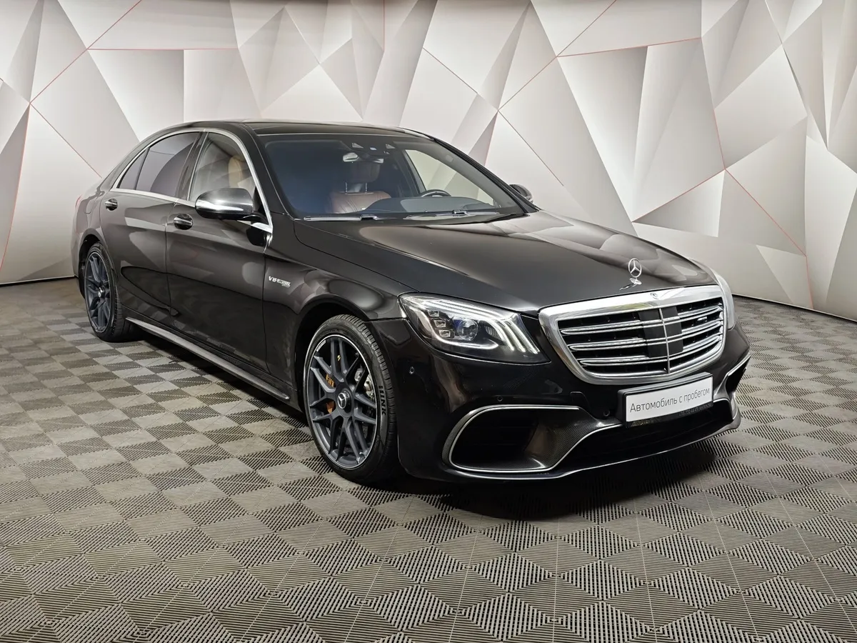 Mercedes-Benz S-Класс S 63 AMG 4Matic Speedshift Plus 7G-Tronic длинная база (585 л.с.) Черный в АВИЛОН. Слайд №3