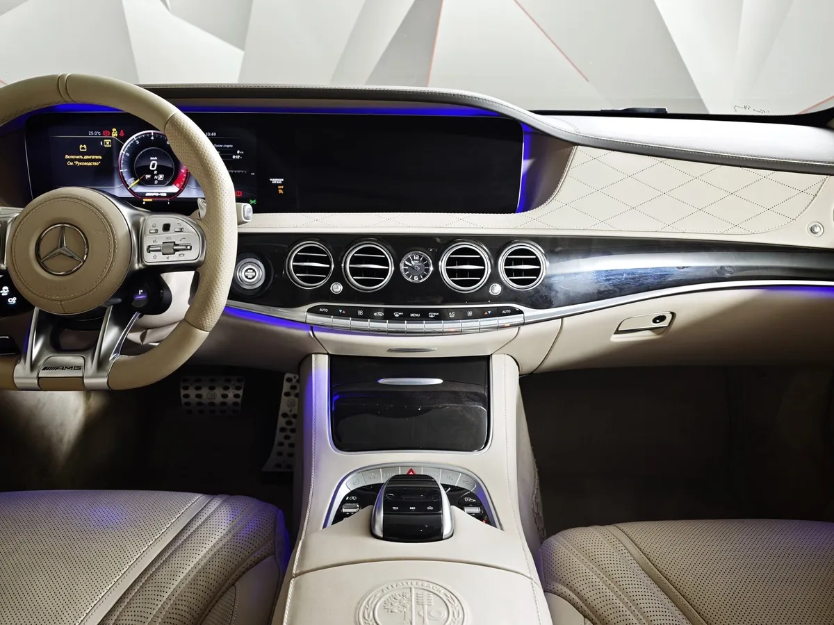 Mercedes-Benz S-Класс S 63 AMG 9G-Tronic 4Matic+ длинная база (612 л.с.) Черный в АВИЛОН. Слайд №15