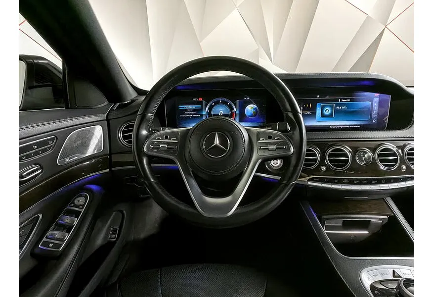 Mercedes-Benz S-Класс S 350 d 9G-Tronic 4Matic длинная база (249 л.с.) Черный в АВИЛОН. Слайд №20