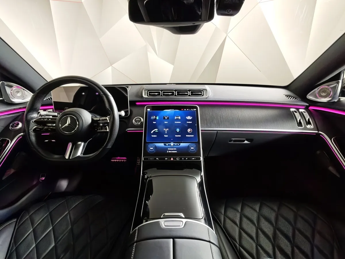 Mercedes-Benz S-Класс S 450 d 9G-TRONIC 4MATIC (330 л.с.) Черный в АВИЛОН. Слайд №14