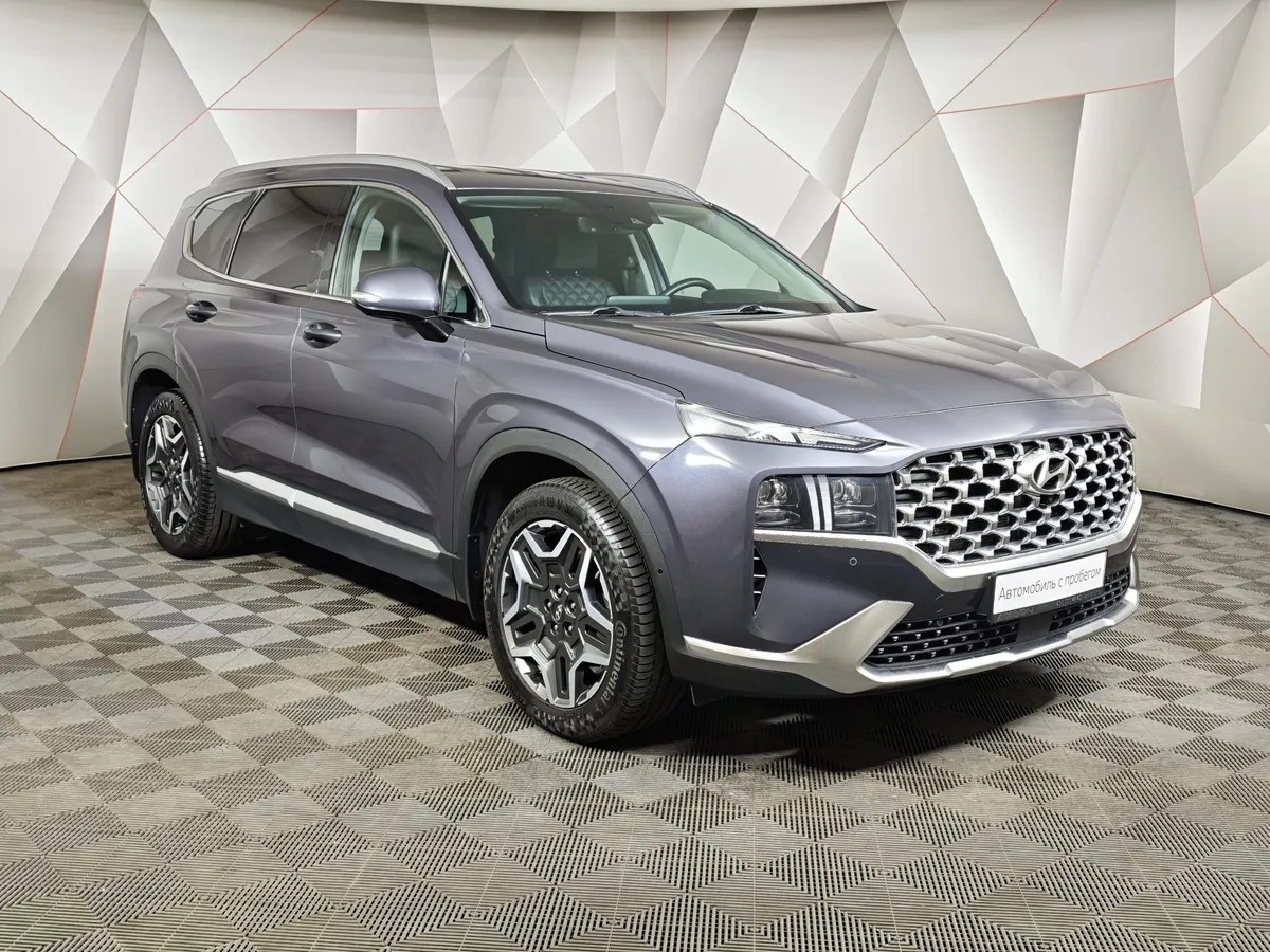 Hyundai Santa Fe 2.2 CRDi AWD 8AT (200 л.с.) High-Tech Синий в АВИЛОН. Слайд №3