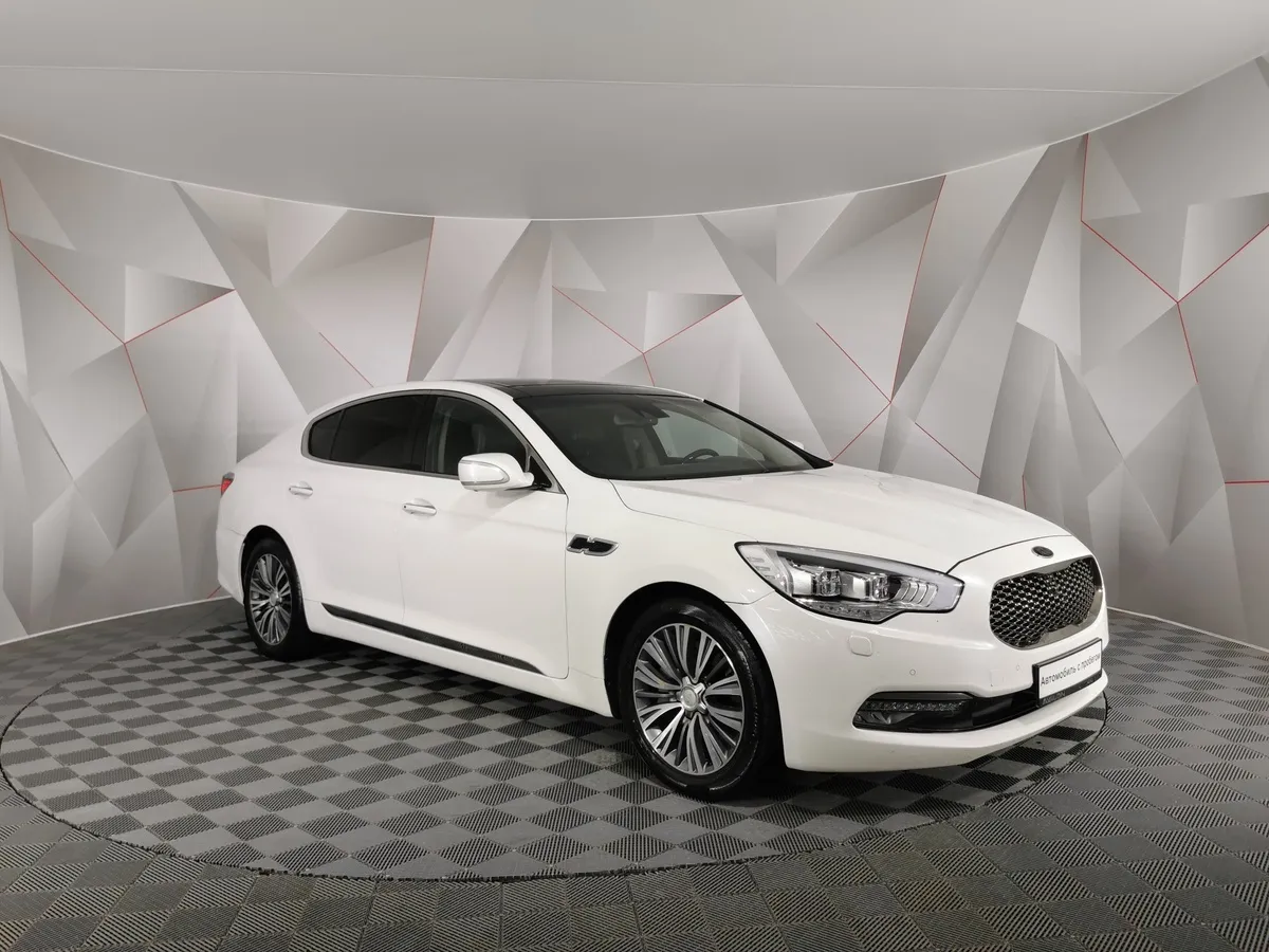 Kia Quoris 3.8 AT (334 л.с.) Premium Белый в АВИЛОН. Слайд №3