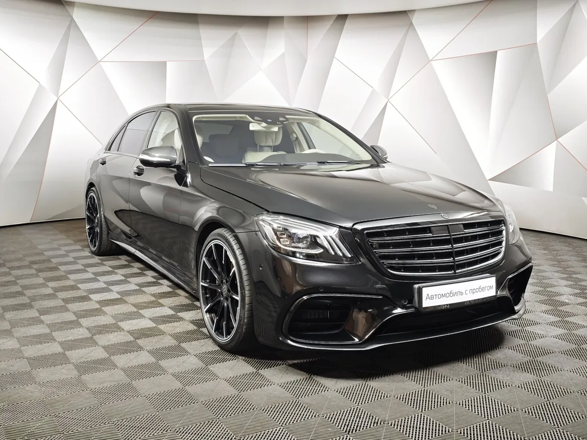 Mercedes-Benz S-Класс S 63 AMG 9G-Tronic 4Matic+ длинная база (612 л.с.) Черный в АВИЛОН. Слайд №3