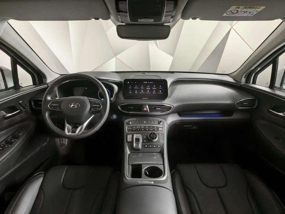Hyundai Santa Fe 2.2 CRDi AWD 8AT (200 л.с.) High-Tech Белый в АВИЛОН. Слайд №14