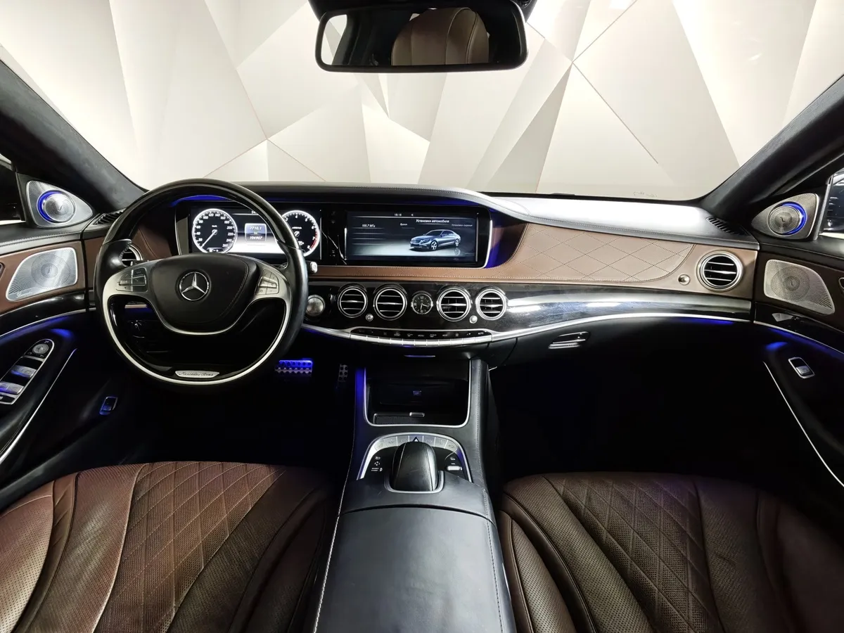 Mercedes-Benz S-Класс S 500 7G-Tronic Plus 4Matic длинная база (455 л.с.) Черный в АВИЛОН. Слайд №14