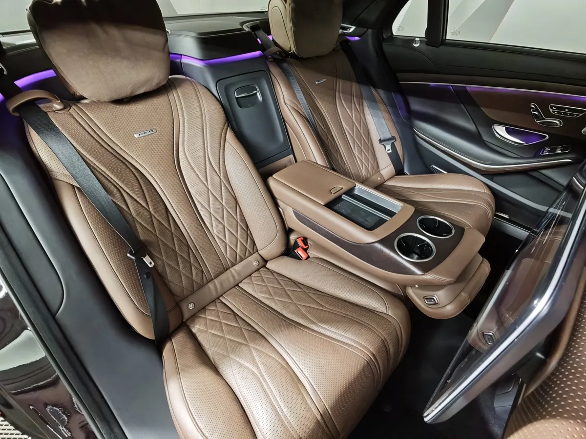 Mercedes-Benz S-Класс S 63 AMG 4Matic Speedshift Plus 7G-Tronic длинная база (585 л.с.) Черный в АВИЛОН. Слайд №16