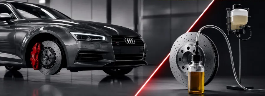 Диагностика тормозной системы Audi и замена тормозной жидкости за 1₽