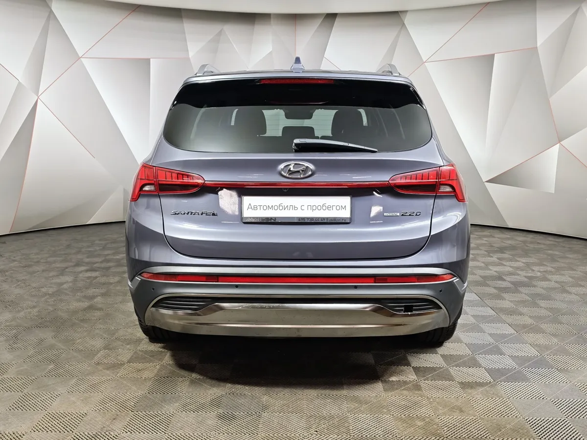 Hyundai Santa Fe 2.2 CRDi AWD 8AT (200 л.с.) High-Tech Синий в АВИЛОН. Слайд №8