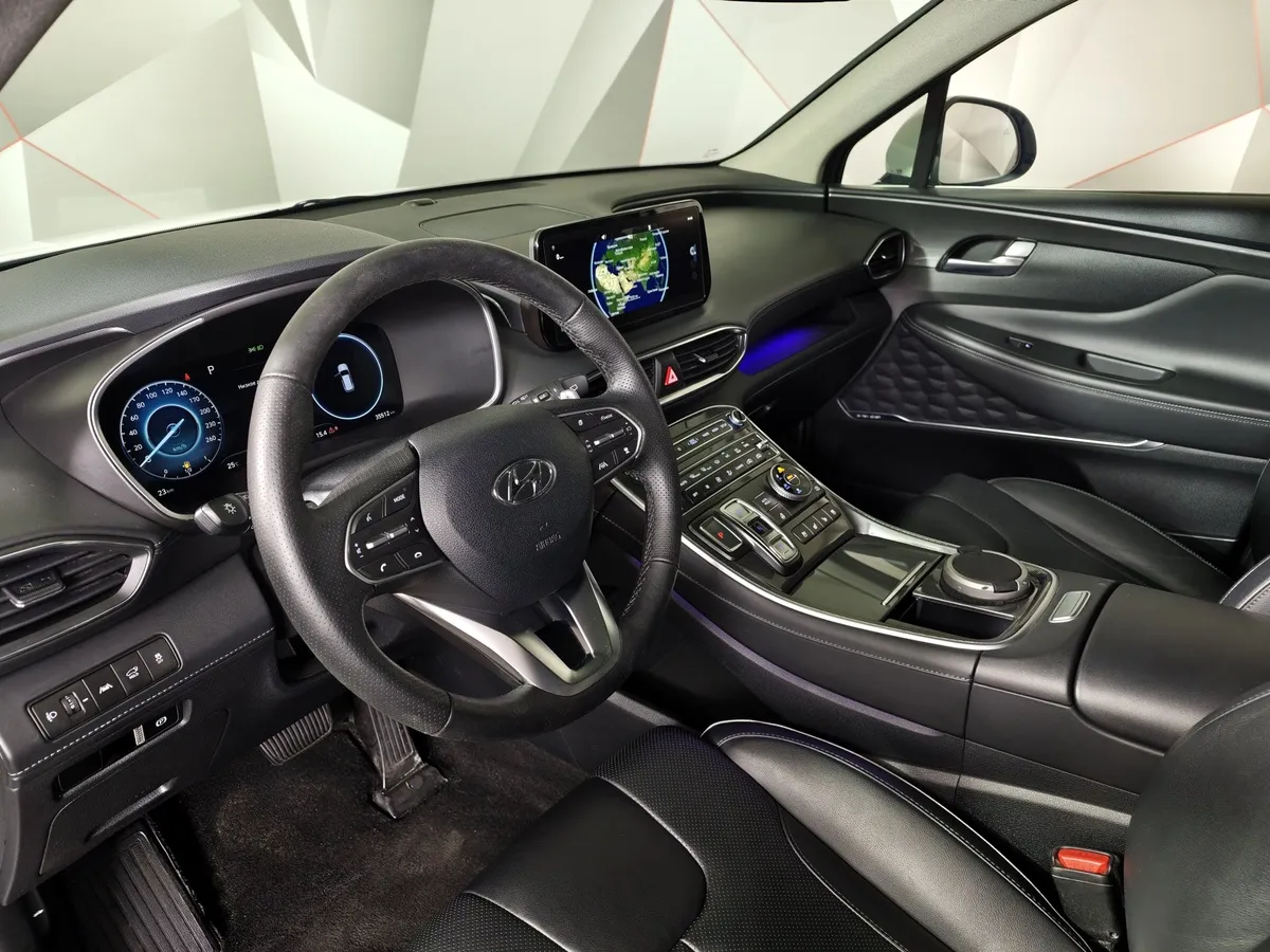 Hyundai Santa Fe 3.5 AWD 8AT (249 л.с.) High-Tech Exclusive Белый в АВИЛОН. Слайд №19
