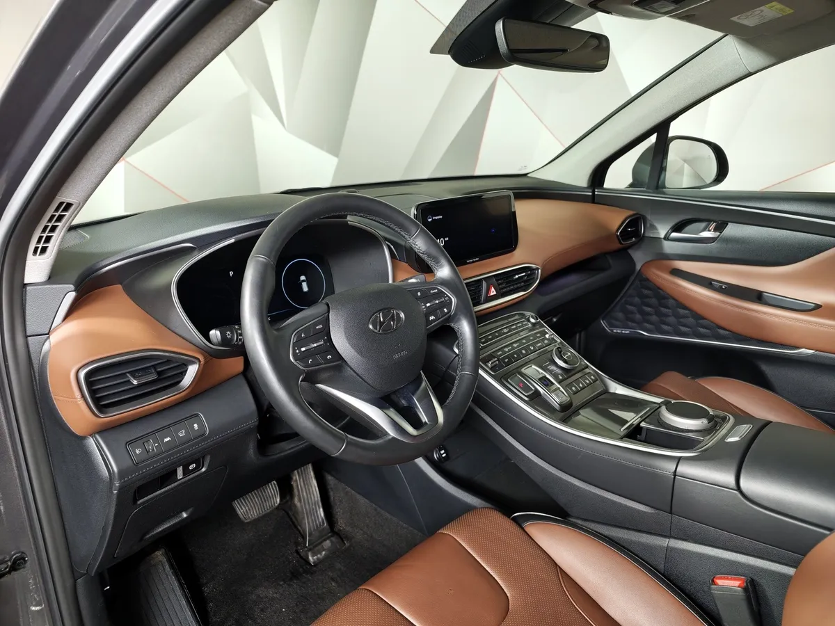 Hyundai Santa Fe 2.2 CRDi AWD 8AT (200 л.с.) High-Tech Серый в АВИЛОН. Слайд №19