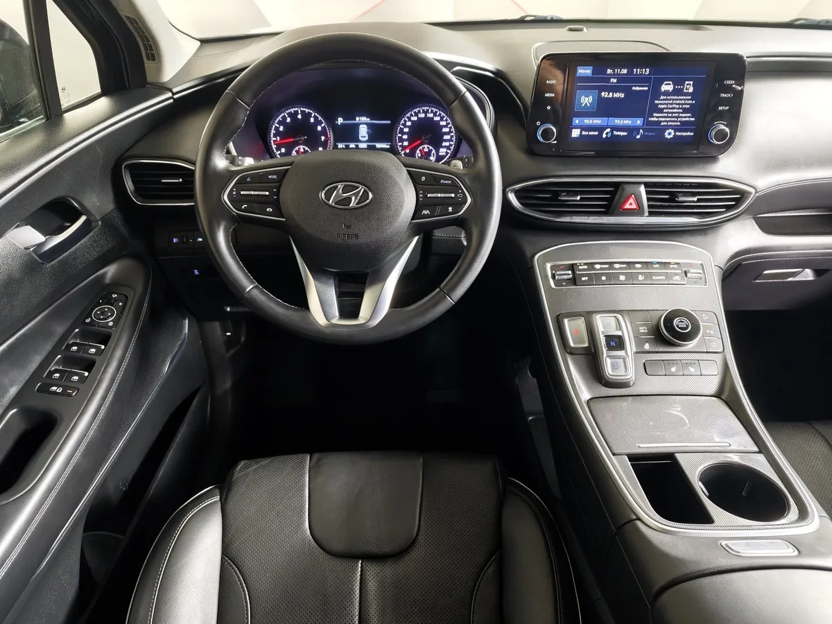 Hyundai Santa Fe 2.5 AWD 6AT (180 л.с.) High-Tech Черный в АВИЛОН. Слайд №20