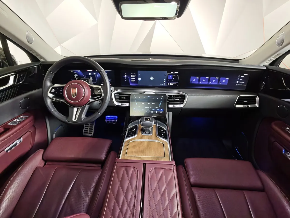 Hongqi E-HS9 AT 4WD (551 л.с.) 6 мест Делюкс Черный в АВИЛОН. Слайд №12