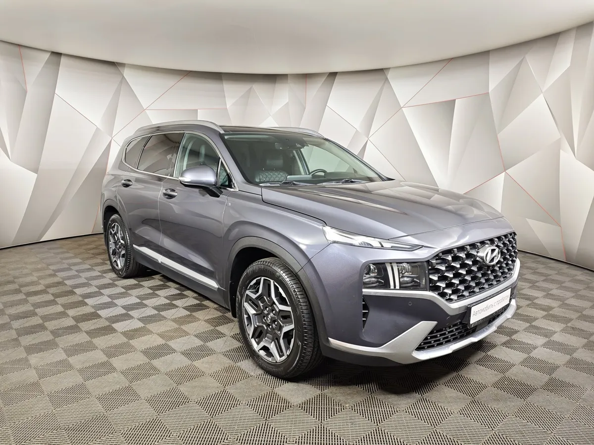 Hyundai Santa Fe 3.5 AWD 8AT (249 л.с.) High-Tech Exclusive (7 мест) Синий в АВИЛОН. Слайд №3