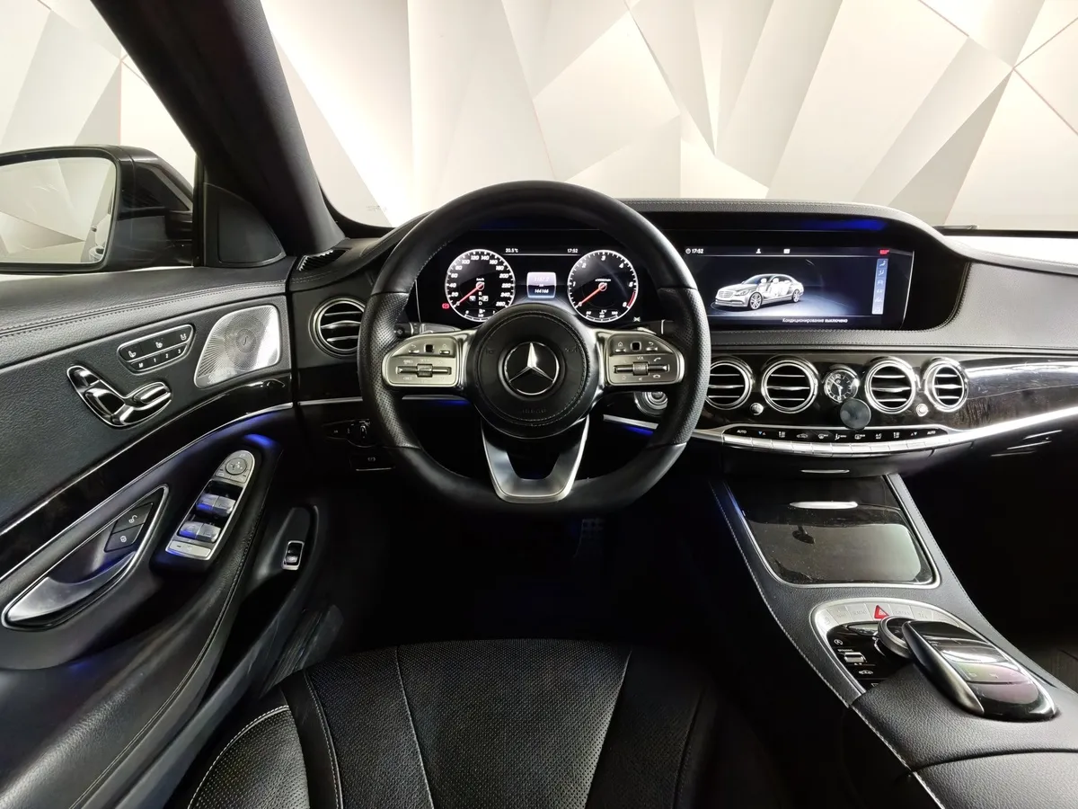 Mercedes-Benz S-Класс S 350 d 9G-Tronic 4Matic длинная база (249 л.с.) Черный в АВИЛОН. Слайд №20