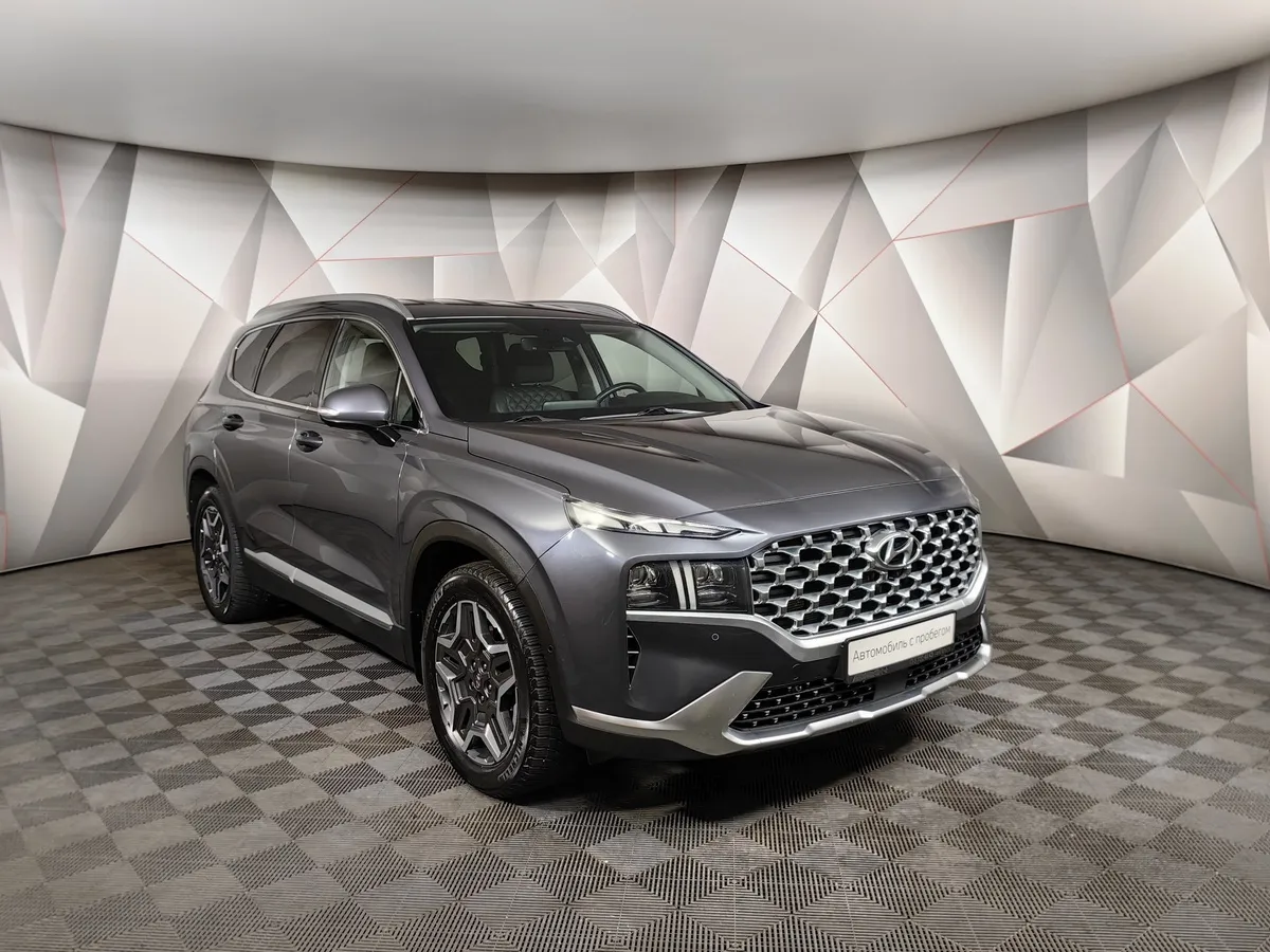 Hyundai Santa Fe 2.2 CRDi AWD 8AT (200 л.с.) High-Tech Синий в АВИЛОН. Слайд №3