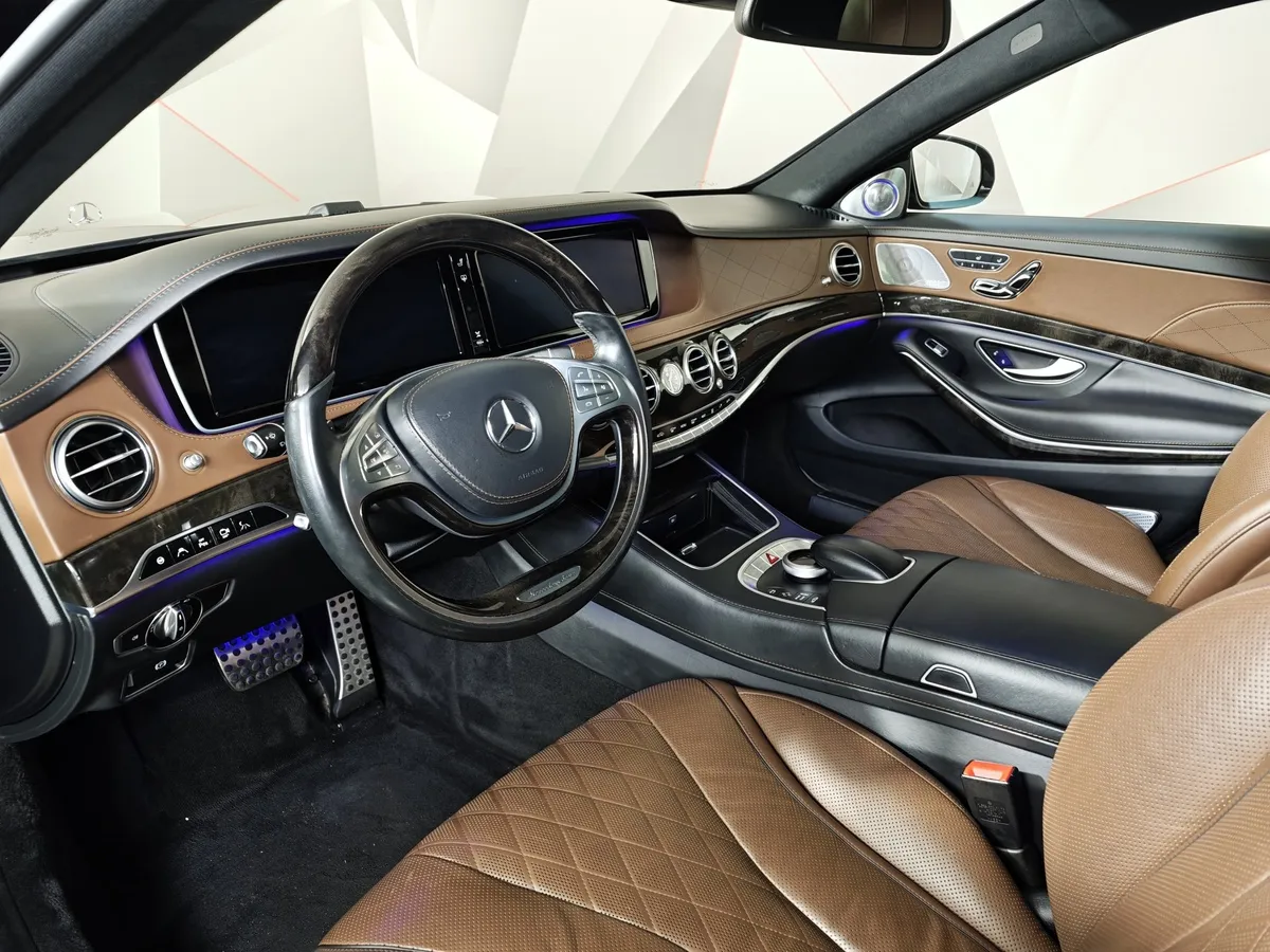 Mercedes-Benz S-Класс S 500 7G-Tronic Plus 4Matic длинная база (455 л.с.) Черный в АВИЛОН. Слайд №19