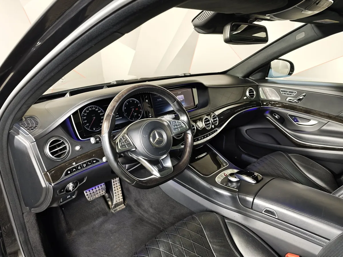 Mercedes-Benz S-Класс S 500 7G-Tronic Plus 4Matic длинная база (455 л.с.) Черный в АВИЛОН. Слайд №18