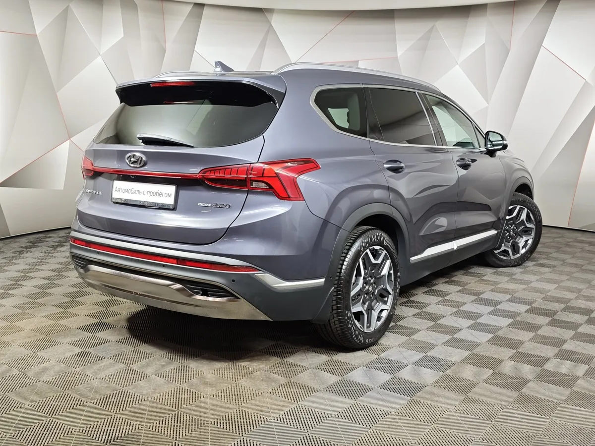 Hyundai Santa Fe 2.2 CRDi AWD 8AT (200 л.с.) High-Tech Синий в АВИЛОН. Слайд №2