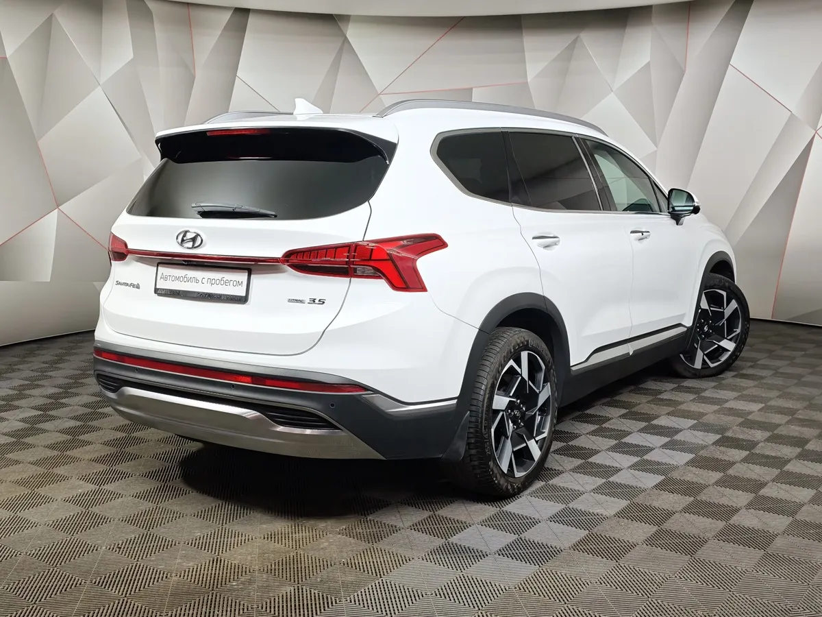 Hyundai Santa Fe 3.5 AWD 8AT (249 л.с.) High-Tech Exclusive Белый в АВИЛОН. Слайд №2