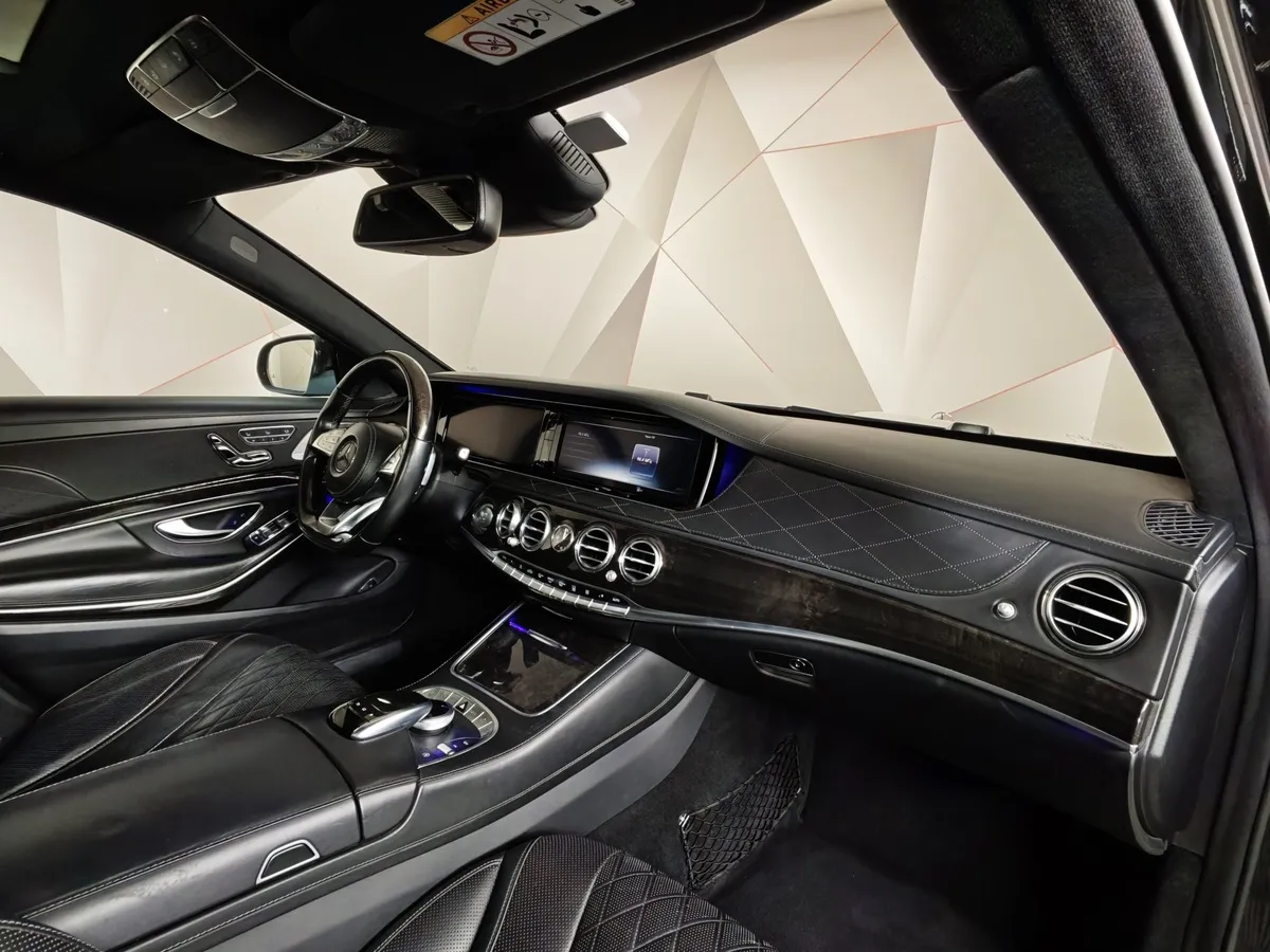 Mercedes-Benz S-Класс S 500 7G-Tronic Plus 4Matic длинная база (455 л.с.) Черный в АВИЛОН. Слайд №12