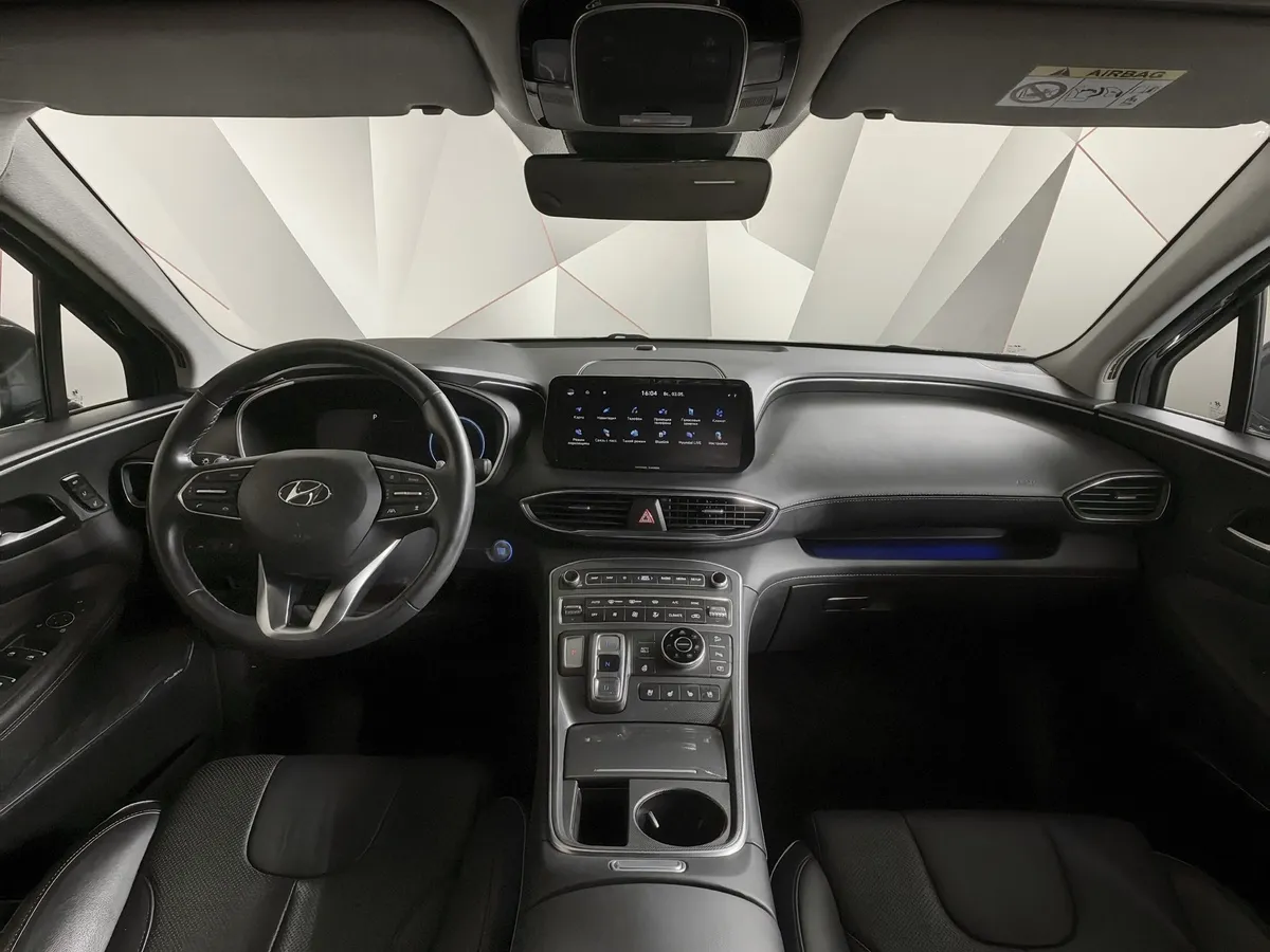 Hyundai Santa Fe 2.2 CRDi AWD 8AT (200 л.с.) High-Tech Синий в АВИЛОН. Слайд №14