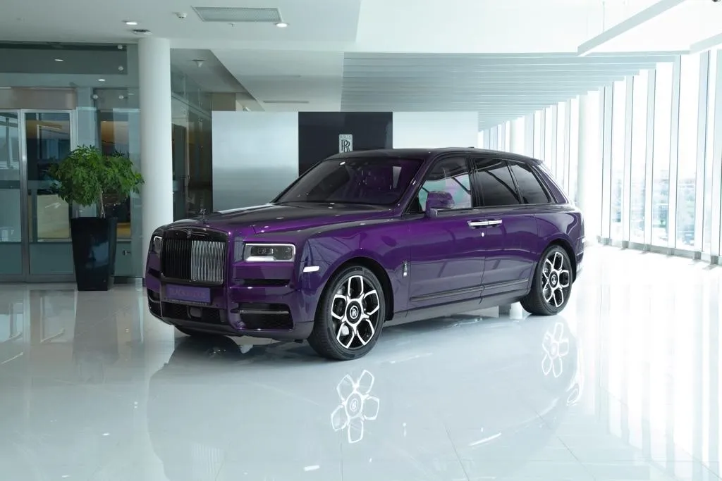 rolls royce suv purple