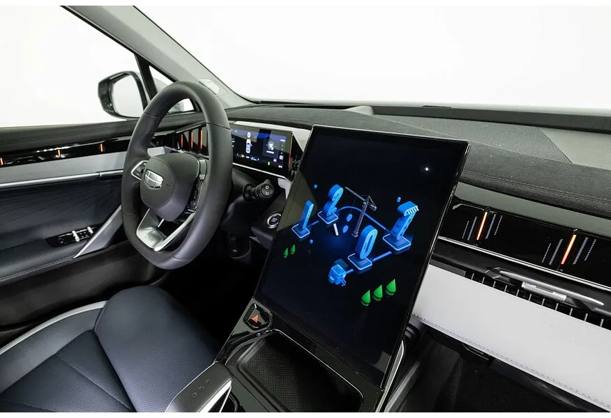 Geely Atlas 2.0T AT 4WD (200 л.с.) Flagship Серебристый в АВИЛОН. Слайд №7