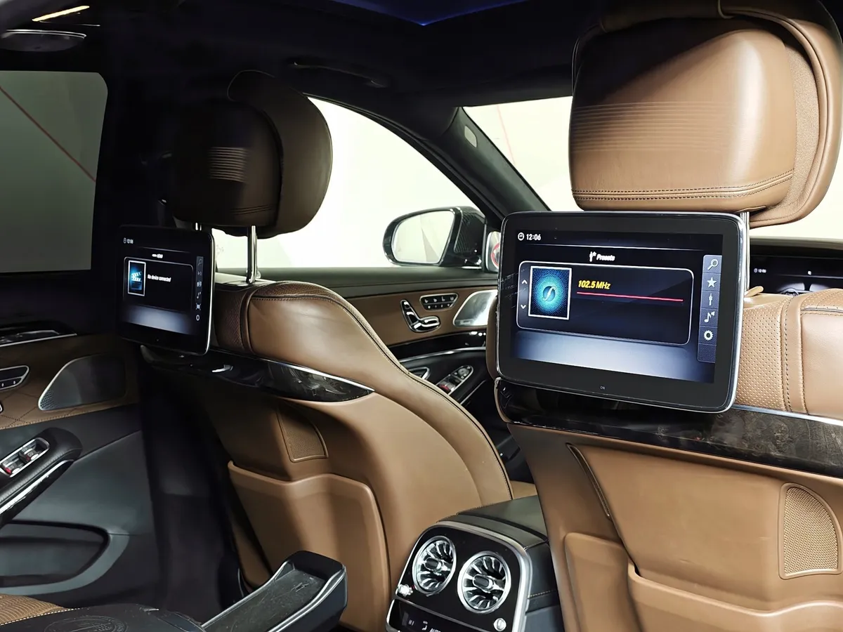 Mercedes-Benz S-Класс S 63 AMG 4Matic Speedshift Plus 7G-Tronic длинная база (585 л.с.) Черный в АВИЛОН. Слайд №29