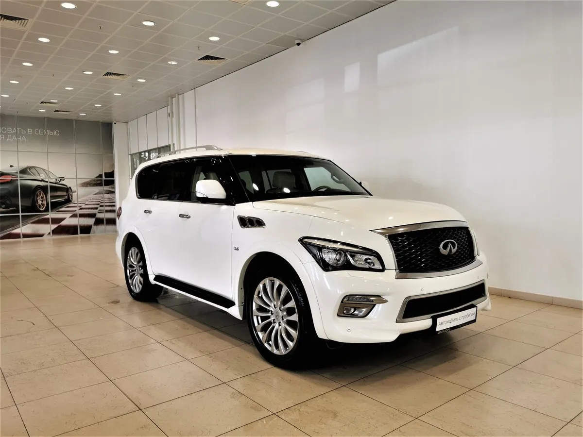 Infiniti QX80 5.6 АТ AWD (405 л.с.) Белый в АВИЛОН. Слайд №3