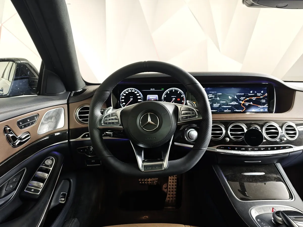 Mercedes-Benz S-Класс S 500 7G-Tronic Plus 4Matic длинная база (455 л.с.) Черный в АВИЛОН. Слайд №19