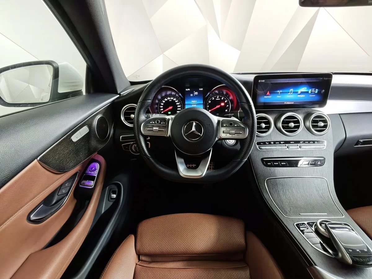 Mercedes-Benz C-Класс C 200 9G-TRONIC 4MATIC (190 л.с.) Sport Белый в АВИЛОН. Слайд №17