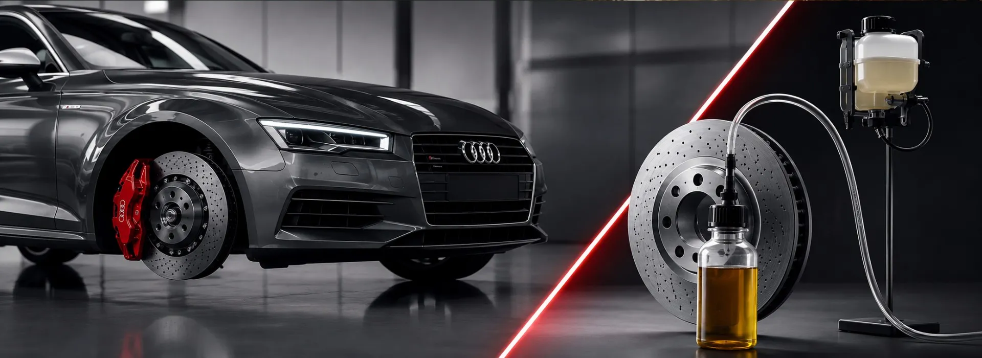 Диагностика тормозной системы Audi и замена тормозной жидкости за 1₽