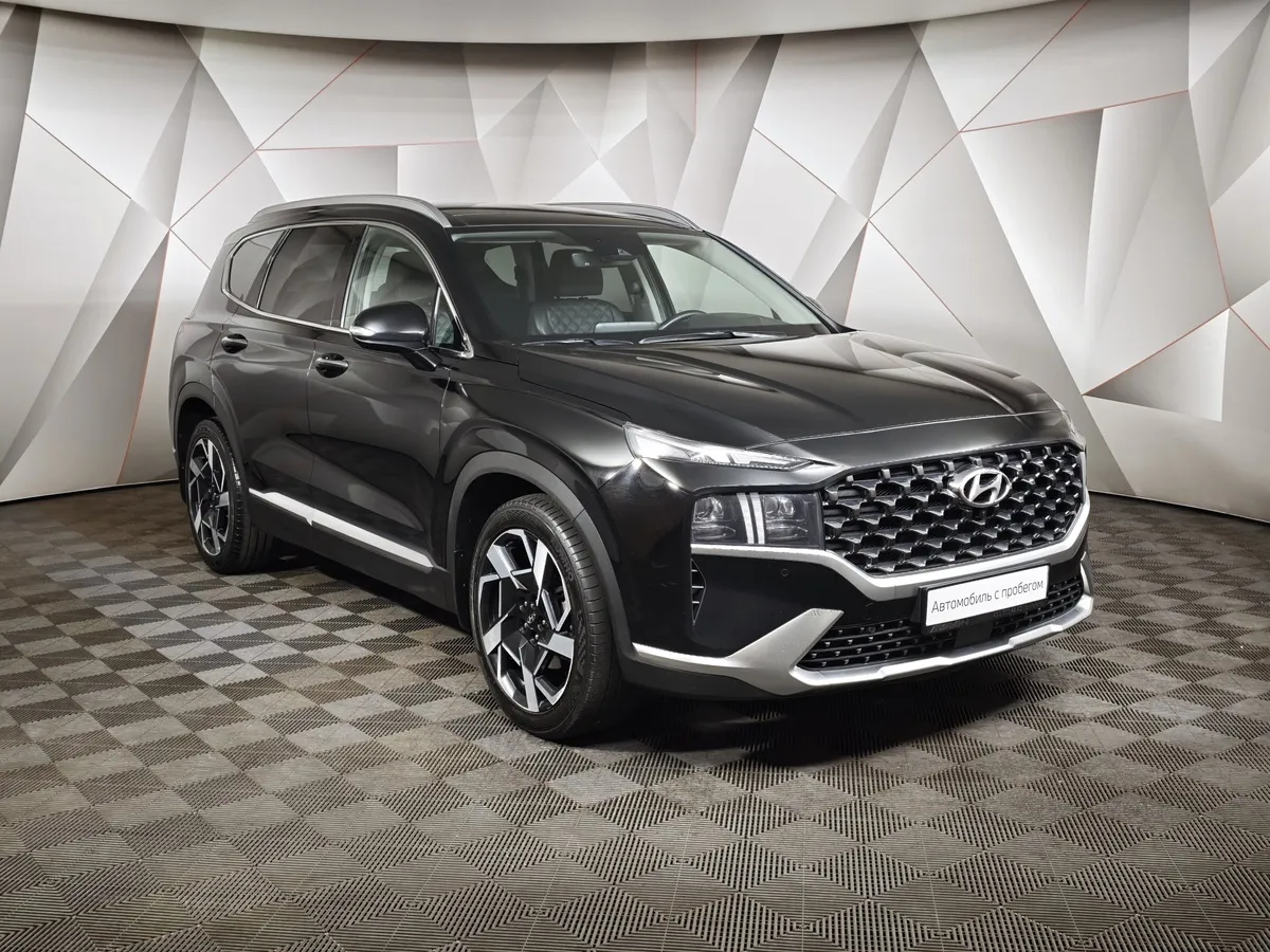 Hyundai Santa Fe 3.5 AWD 8AT (249 л.с.) High-Tech Черный в АВИЛОН. Слайд №3