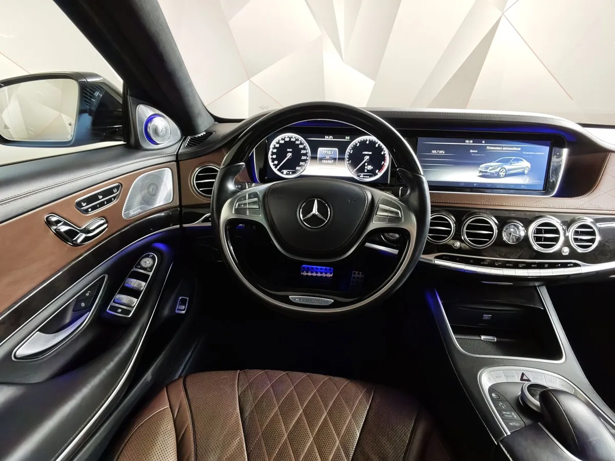 Mercedes-Benz S-Класс S 500 7G-Tronic Plus 4Matic длинная база (455 л.с.) Черный в АВИЛОН. Слайд №20