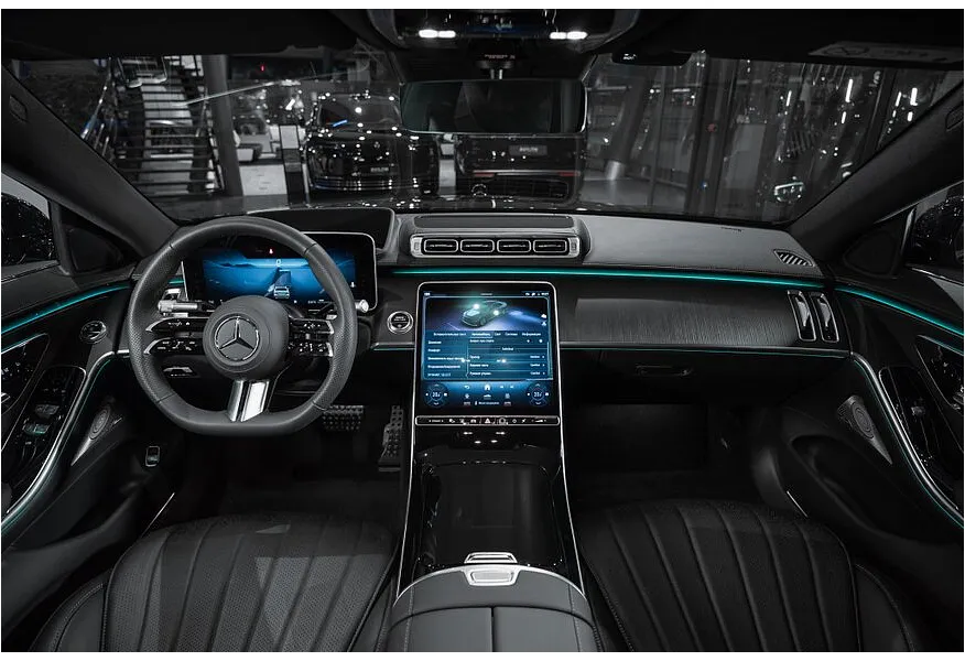 Mercedes-Benz S-Класс S 450 d 9G-TRONIC 4MATIC (330 л.с.) Черный в АВИЛОН. Слайд №11