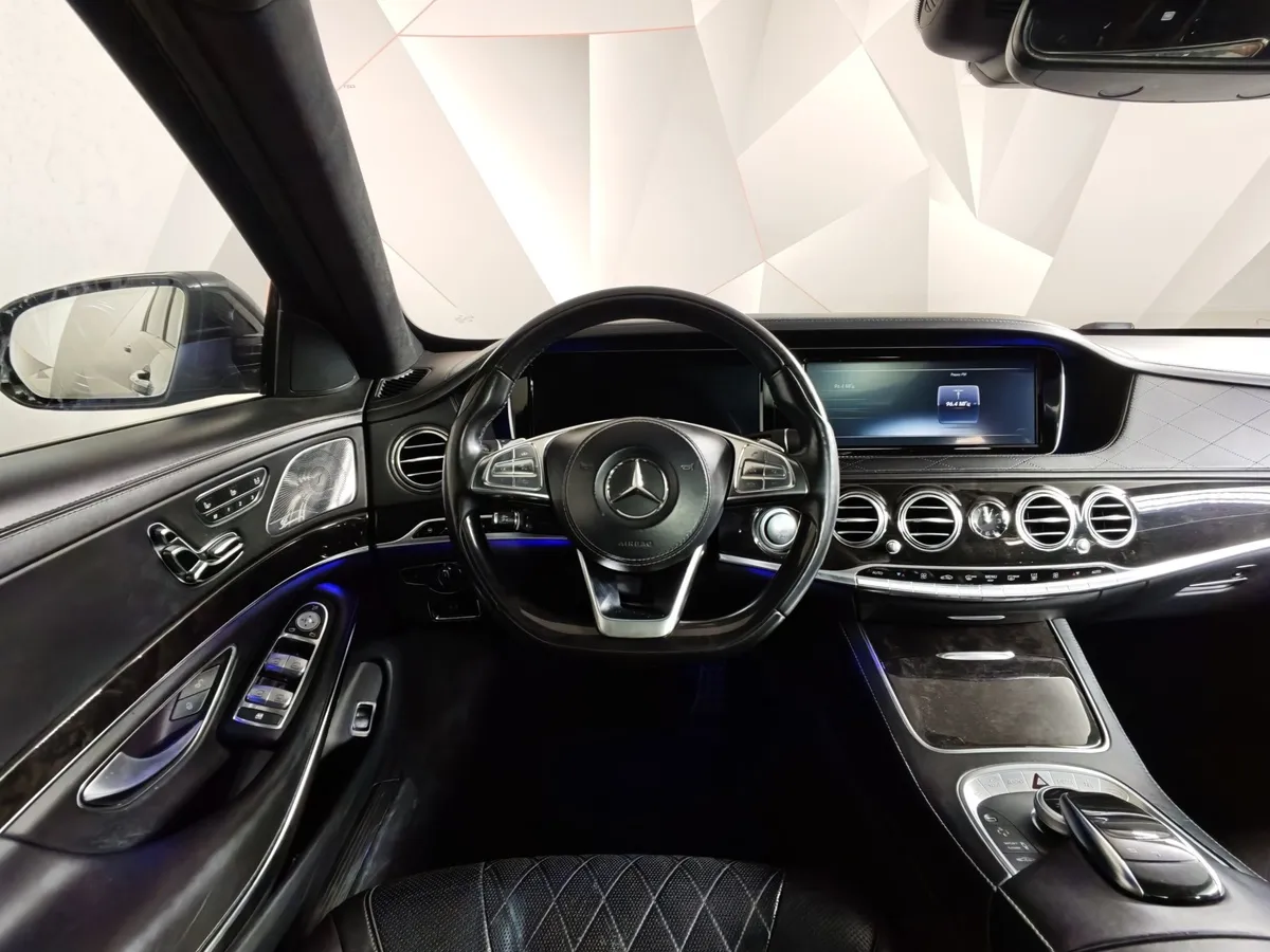 Mercedes-Benz S-Класс S 500 7G-Tronic Plus 4Matic длинная база (455 л.с.) Черный в АВИЛОН. Слайд №19