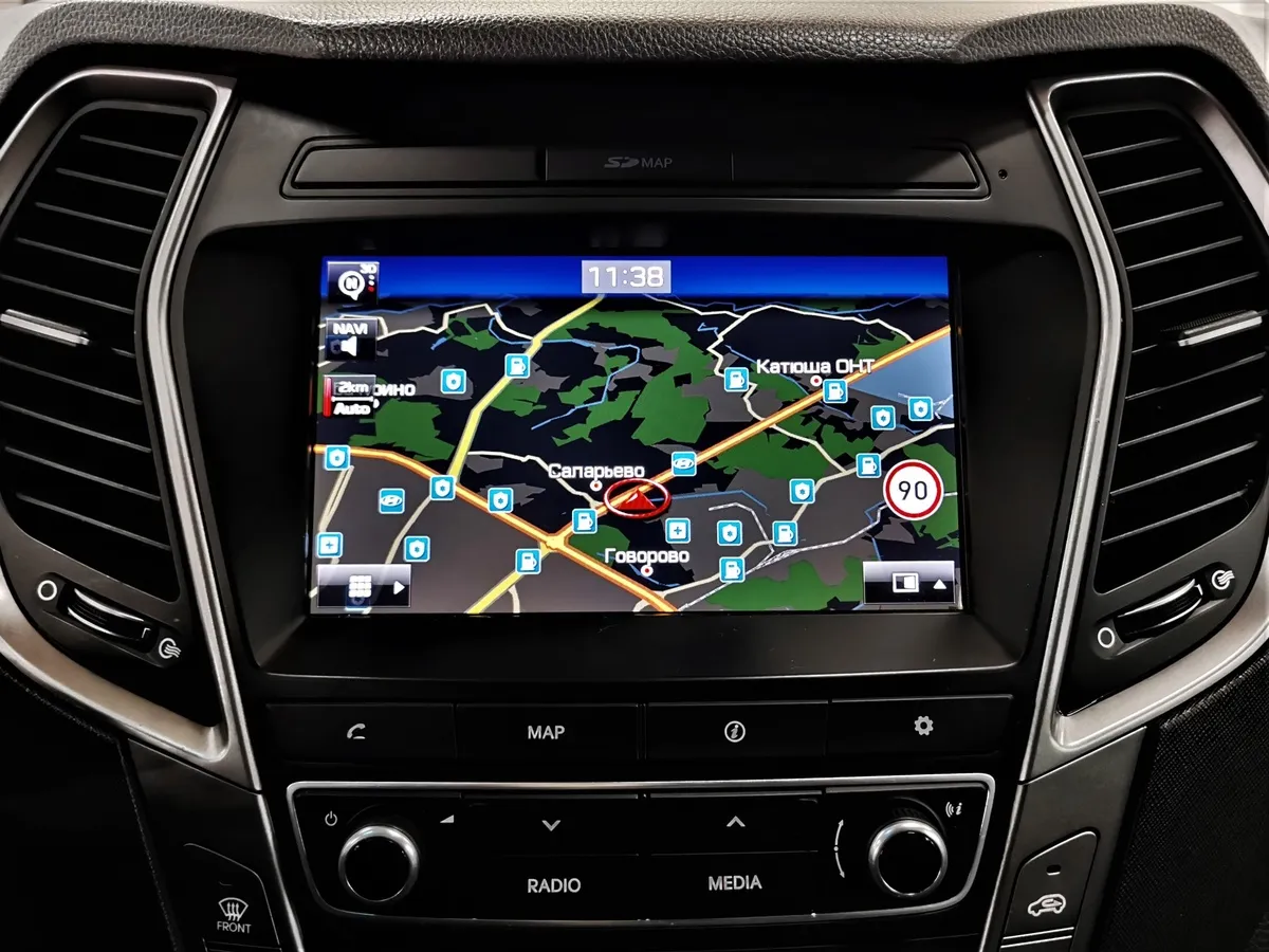 Hyundai Santa Fe 2.2 CRDi AT 4WD (197 л.с.) High-tech Серый в АВИЛОН. Слайд №21