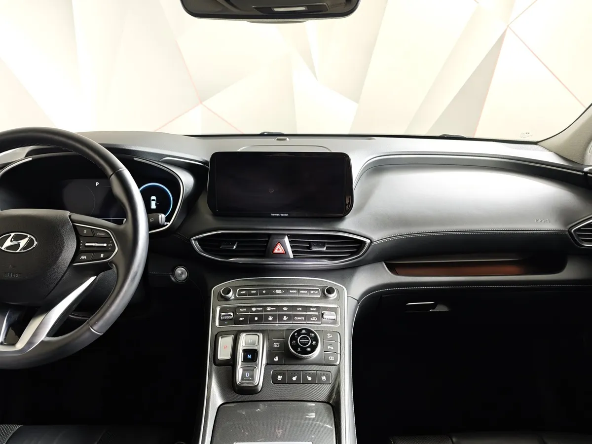 Hyundai Santa Fe 2.2 CRDi AWD 8AT (200 л.с.) High-Tech Синий в АВИЛОН. Слайд №15