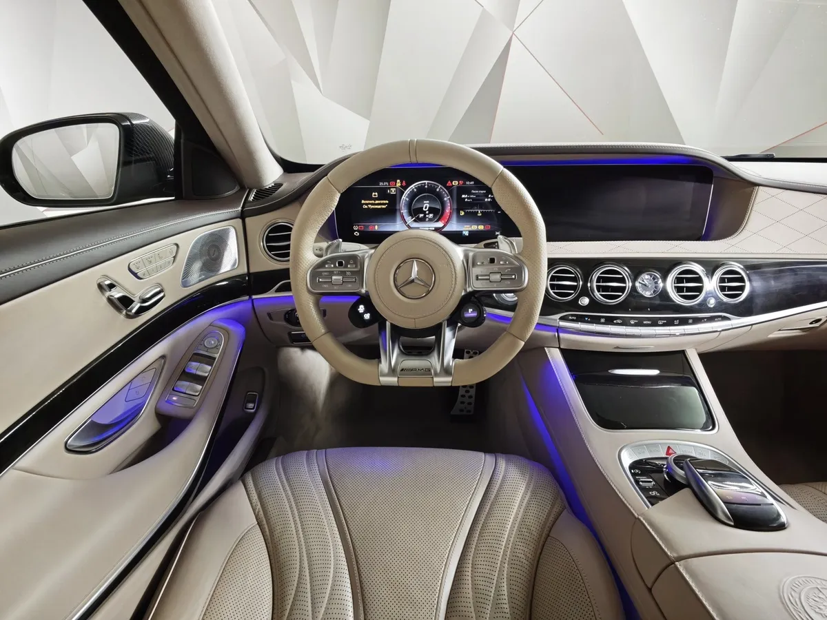 Mercedes-Benz S-Класс S 63 AMG 9G-Tronic 4Matic+ длинная база (612 л.с.) Черный в АВИЛОН. Слайд №20