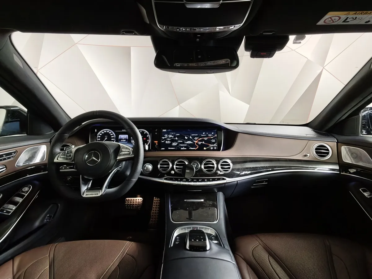 Mercedes-Benz S-Класс S 500 7G-Tronic Plus 4Matic длинная база (455 л.с.) Черный в АВИЛОН. Слайд №13