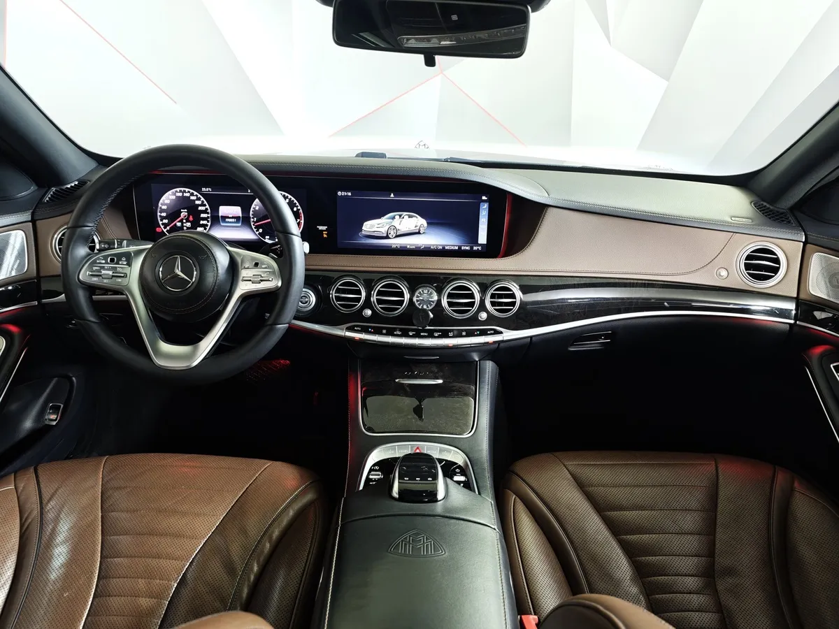 Mercedes-Benz S-Класс S 450 9G-Tronic 4Matic (367 л.с.) Серый в АВИЛОН. Слайд №12